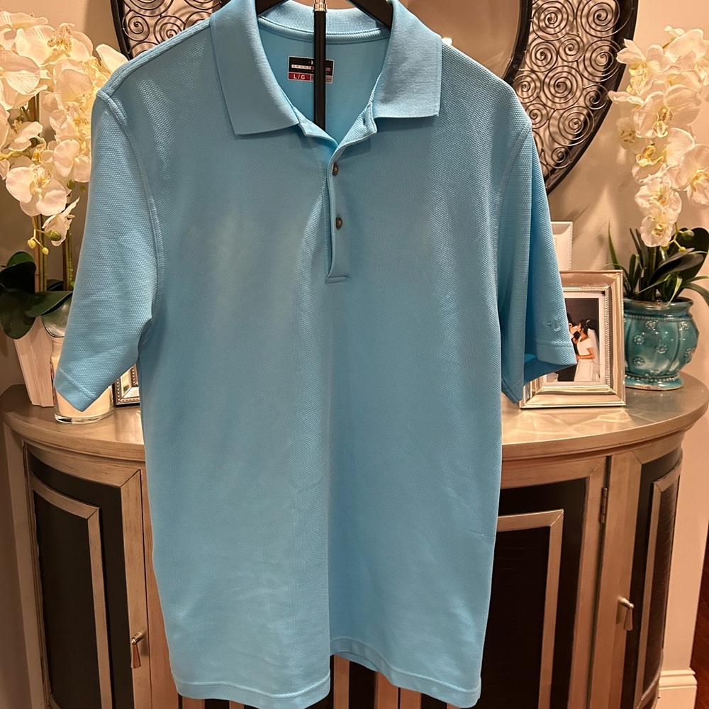 Grand Slam Light Blue Men's Pique Polo